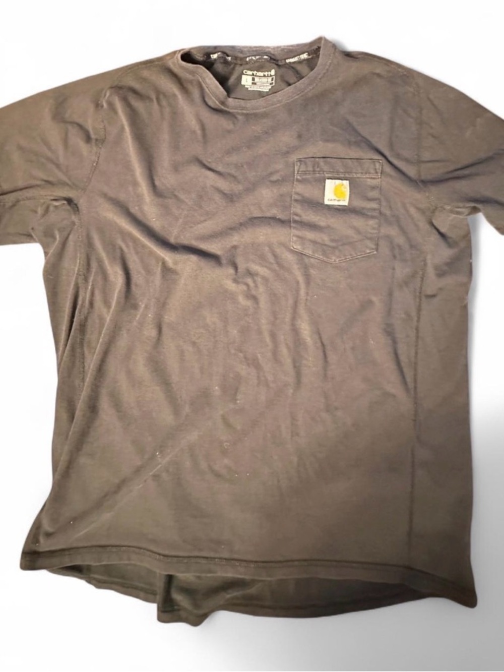 Carhartt Black Relaxed Fit t shirt size Large Casual Pocket Logo Mens